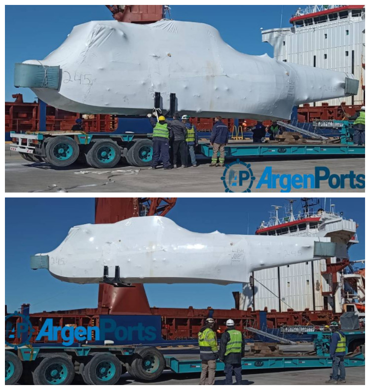 sea king en el puerto de bahia blanca