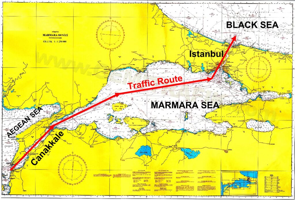 Mapa estrechos turquia