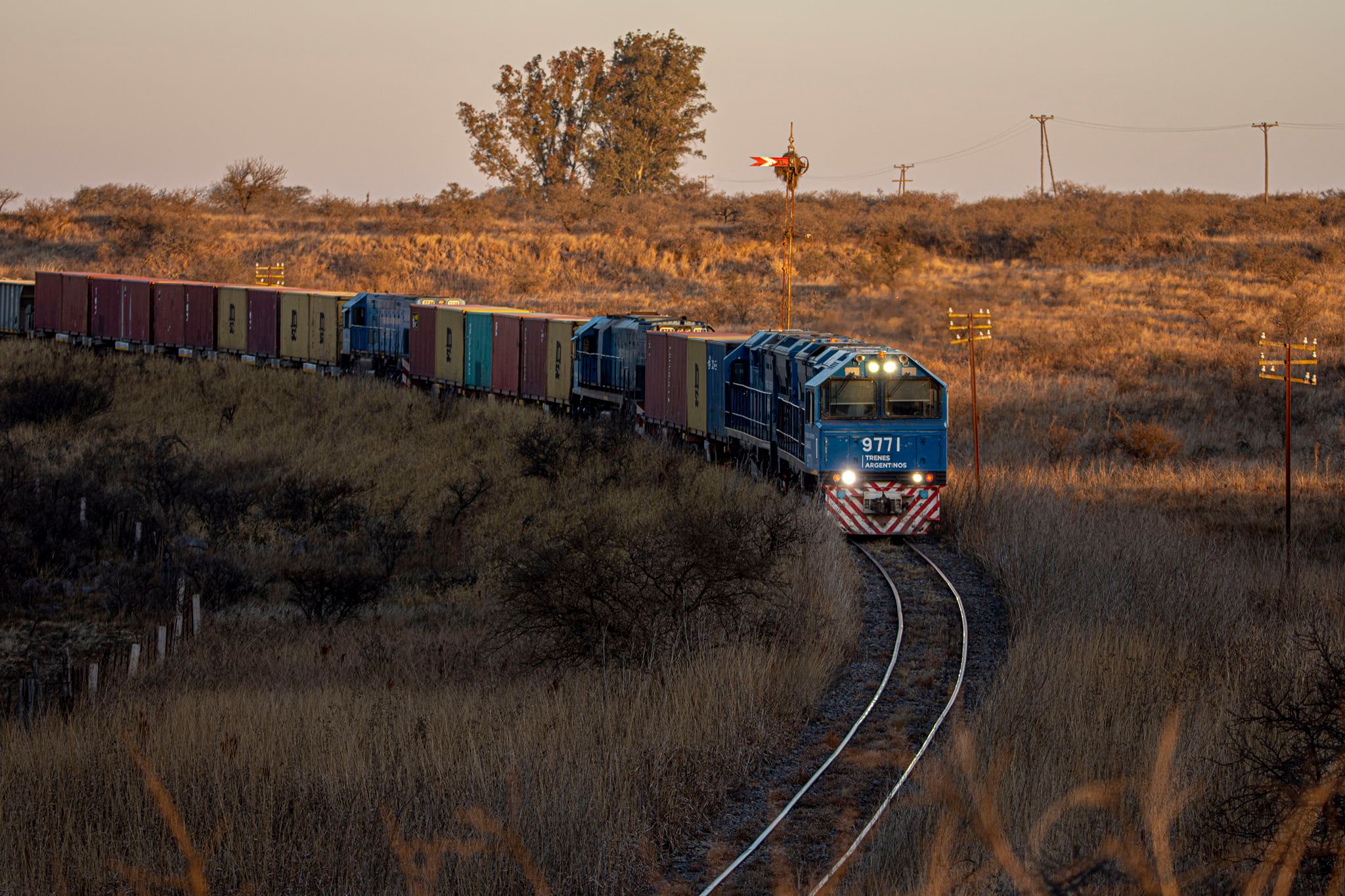 tren en contenedores