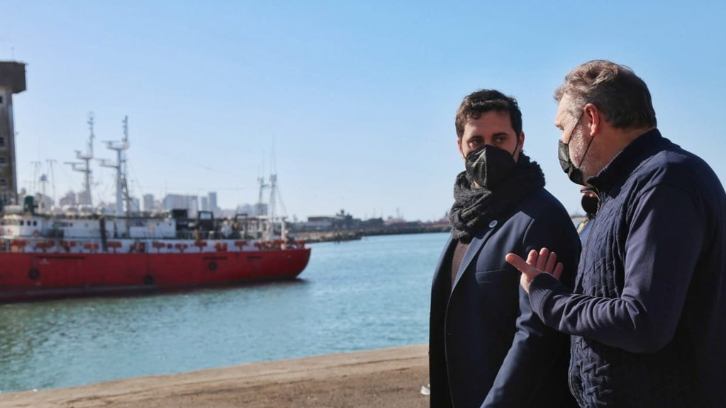 Visita de autoridades portuarias bonaerenses al puerto de Mar del Plata