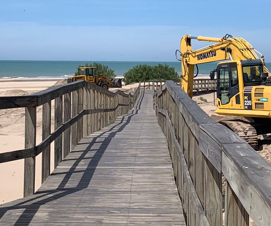 Mar del Plata: continúan las mejoras en la pasarela peatonal del puerto