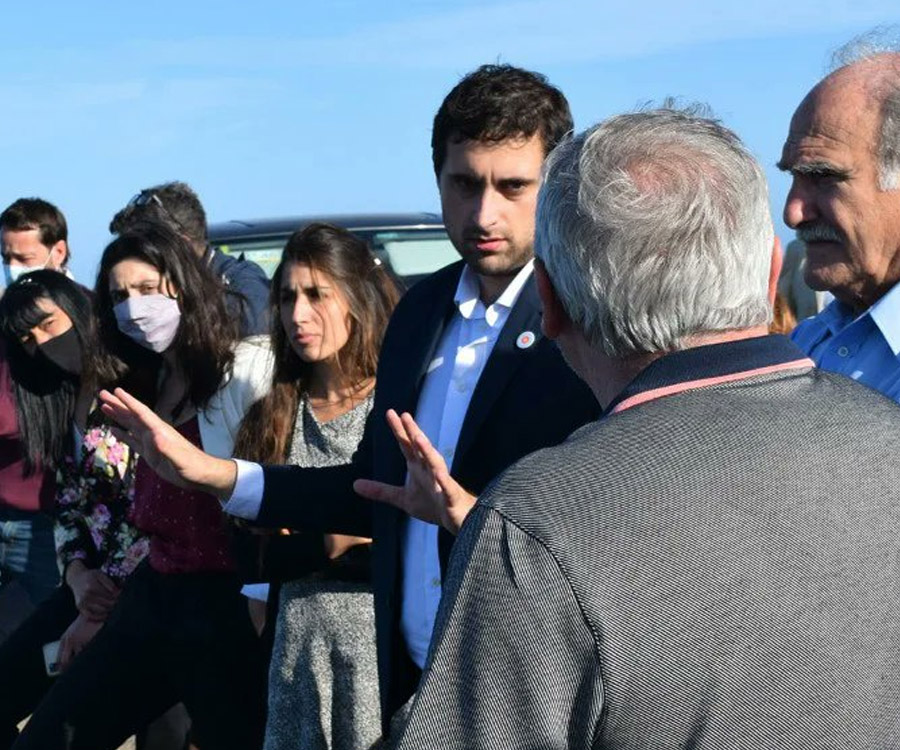 Lucero y Alvaro recorrieron puerto Quequén y se reunieron con la comunidad portuaria