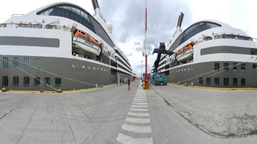 Dos gemelos franceses se destacan en el puerto de Ushuaia