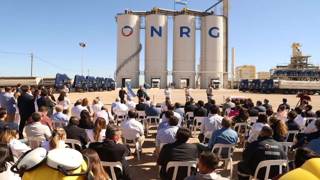 Inauguraron en Río Negro una planta que procesará arena para Vaca Muerta