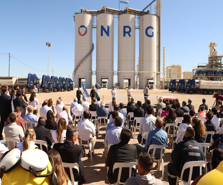 Inauguraron en Río Negro una planta que procesará arena para Vaca Muerta