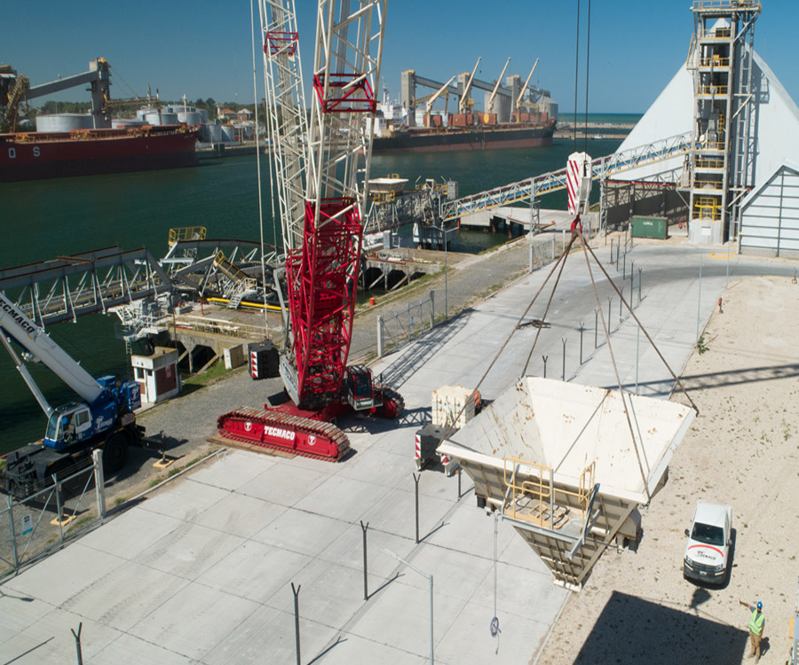 Quequén: comenzó el desmontaje de la galería siniestrada en la terminal Pier 12