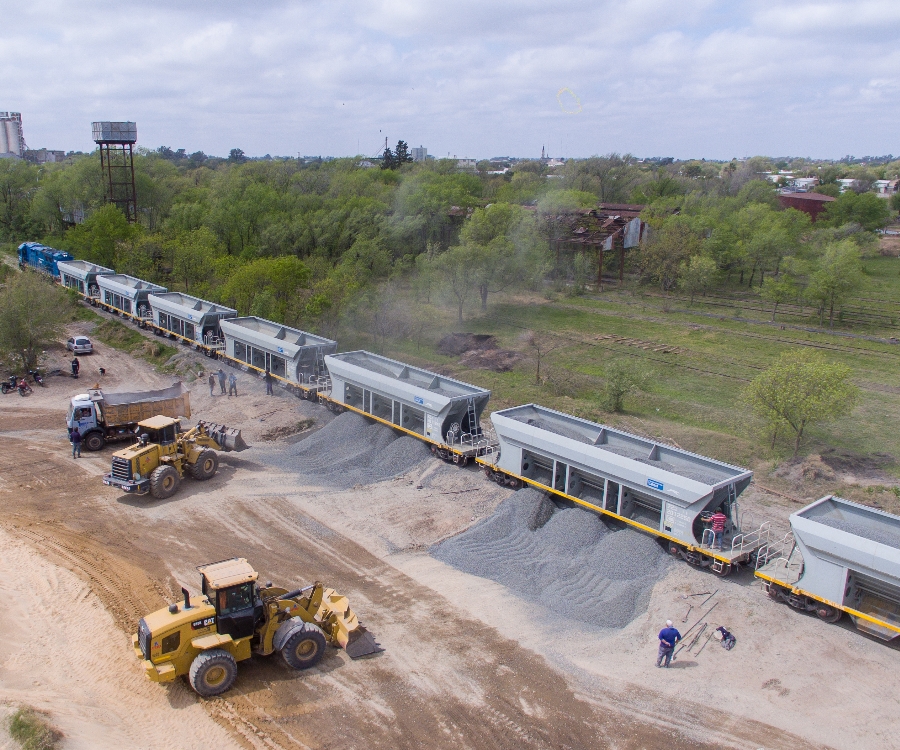 El transporte de áridos por ferrocarril, en franco crecimiento