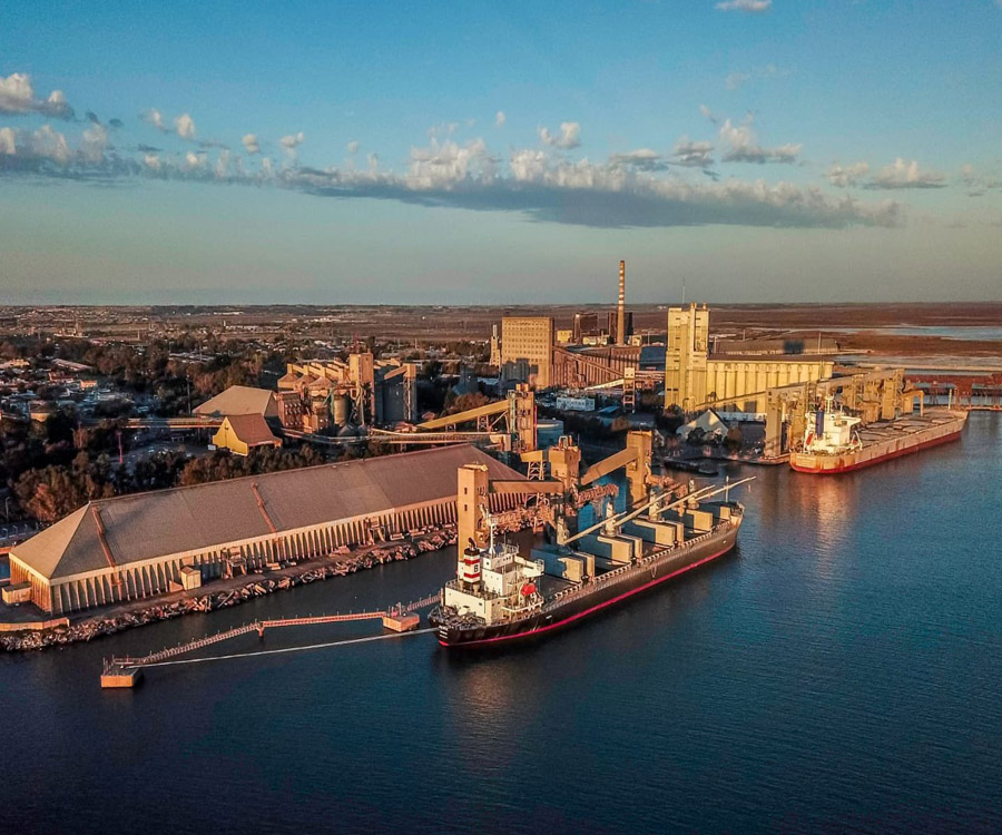 El trigo marcha al tope de las descargas de granos en Bahía Blanca