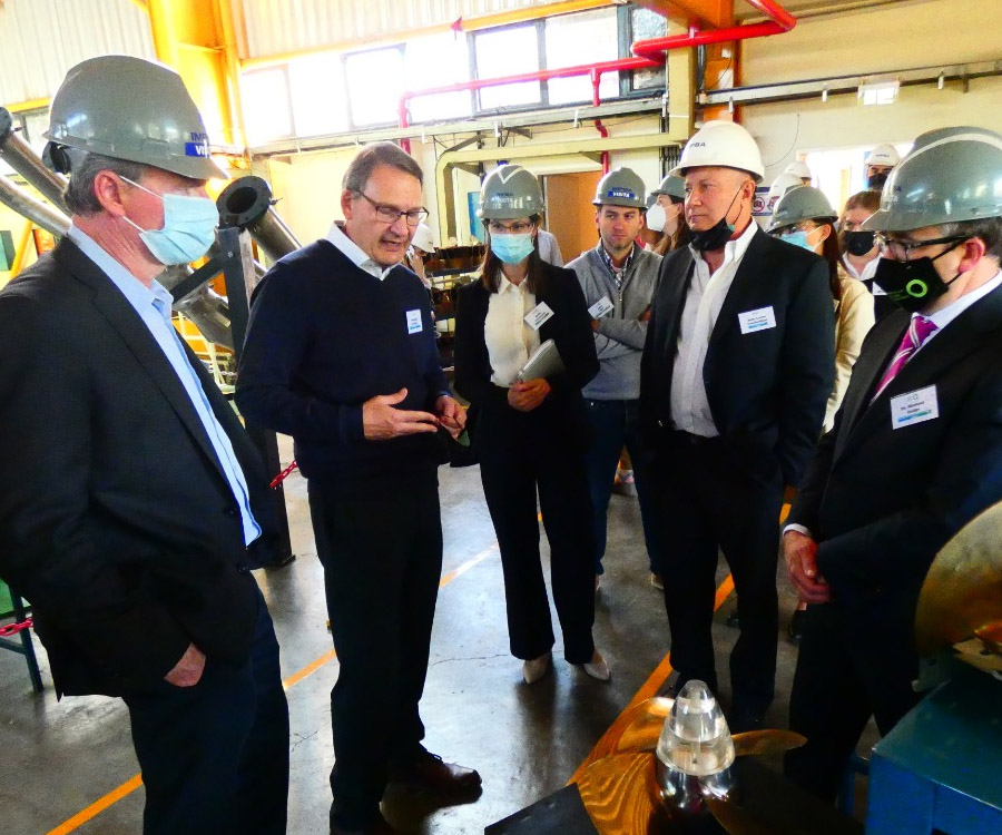 Directivos de Fortescue visitaron la planta de Impsa por el proyecto de hidrógeno verde