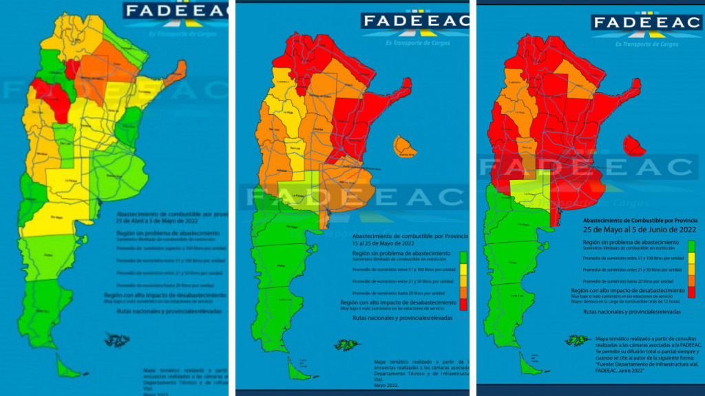 Falta de gasoil: el semáforo de la FADEEAC está cada vez más rojo