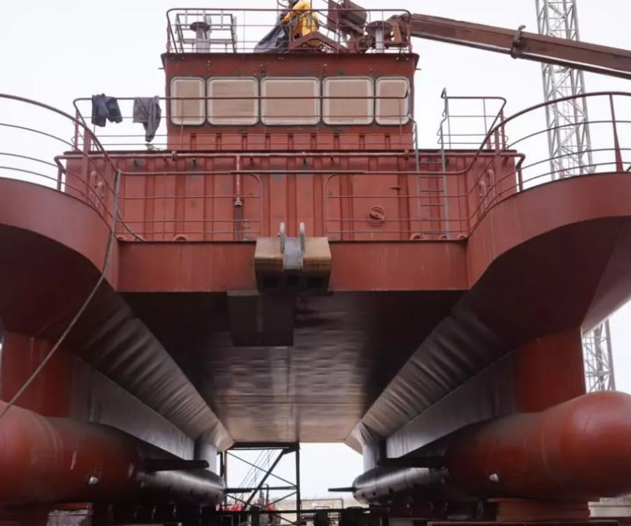 Trabajos finales de Tandanor en un buque SWATH para el Servicio de Hidrografía Naval