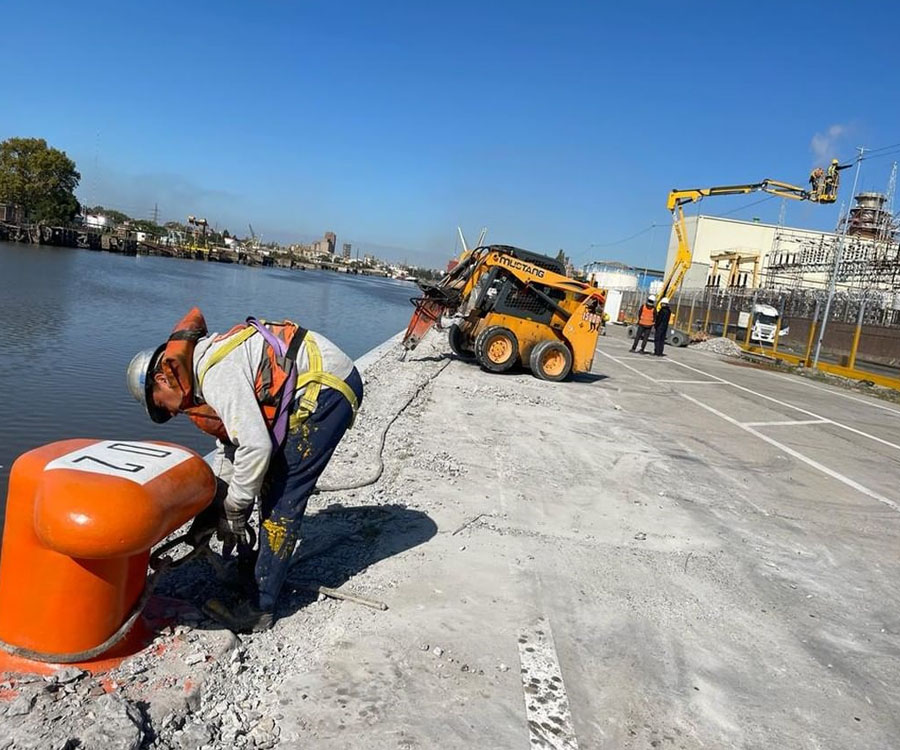 En fotos: avanzan las obras en el Muelle Público del Puerto de Dock Sud