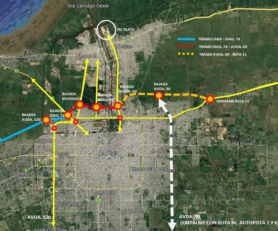 Con la ampliación de la autopista a Buenos Aires, mejorará el acceso al puerto de La Plata