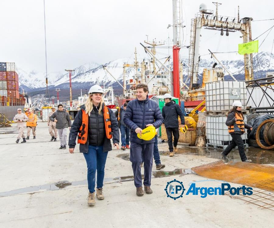 El gobernador Melella anunció que la ampliación del puerto de Ushuaia llegará a los 24 metros