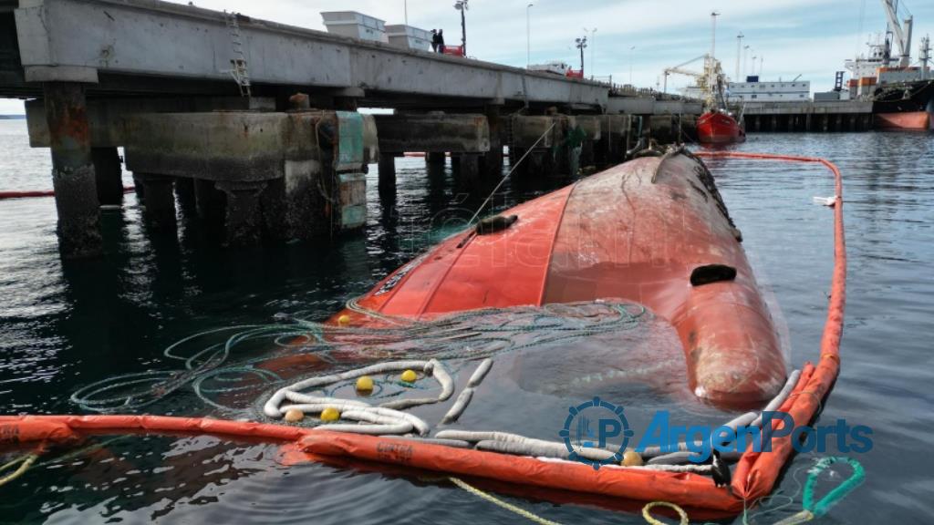 A un mes del hundimiento del pesquero, siguen los inconvenientes en el muelle Puerto Madryn