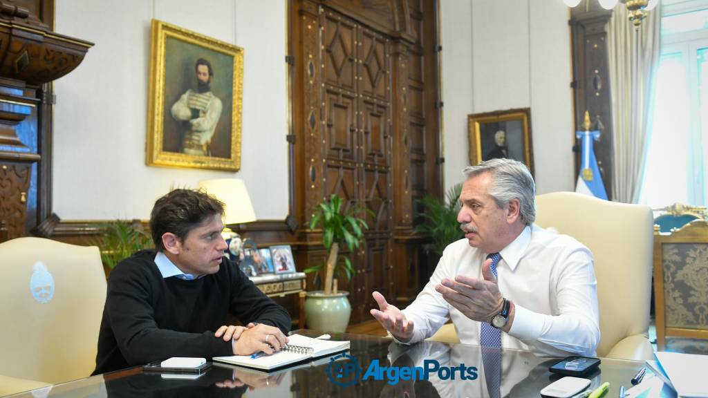 Alberto Fernández y Axel Kicillof analizaron la obra del canal Magdalena