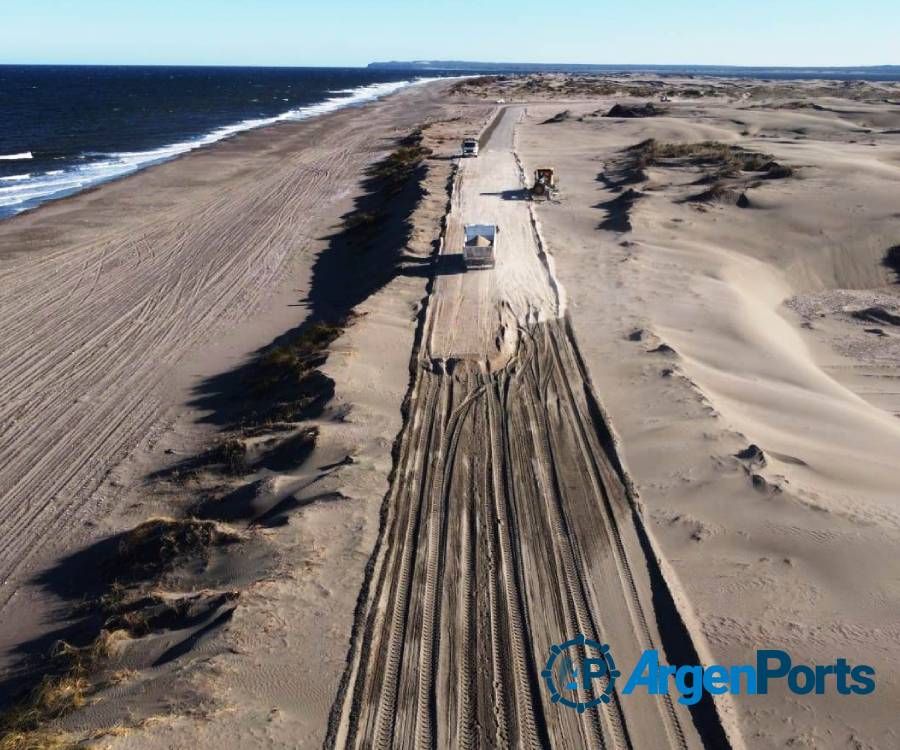 Trabajos finales para rehabilitar el camino costero entre El Cóndor y el puerto de San Antonio Este