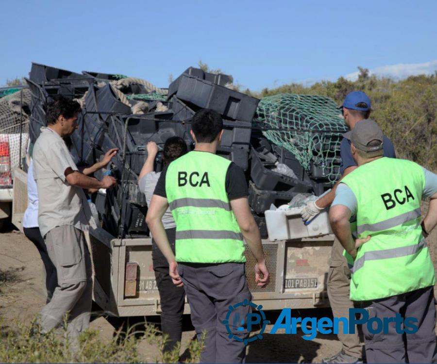 Realizan inspecciones vinculadas a la limpieza de residuos pesqueros en Península Valdés