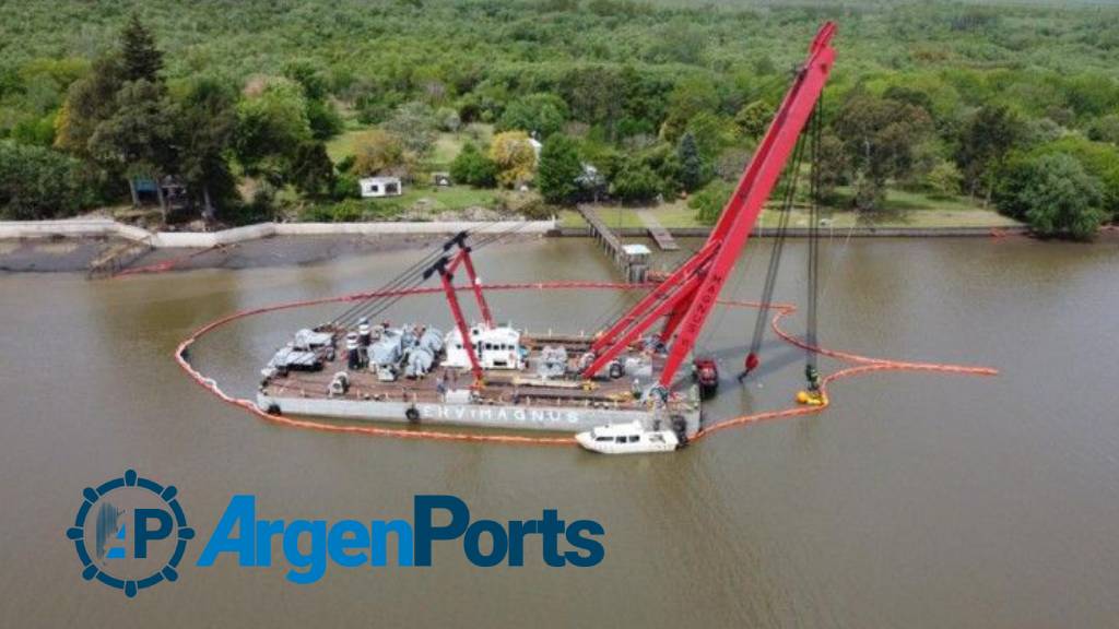 Servimagnus envía a Madryn la grúa flotante Magnus VI para el salvamento del Pescargen IV