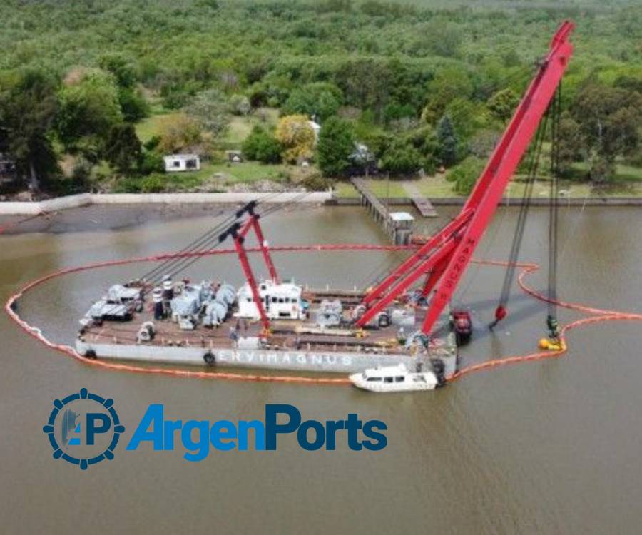 Servimagnus envía a Madryn la grúa flotante Magnus VI para el salvamento del Pescargen IV