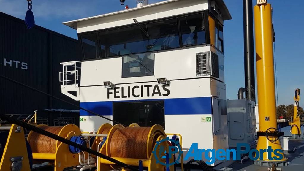 Así es Felicitas, la draga construida por el astillero holandés Damen para Merco Vial S.A.