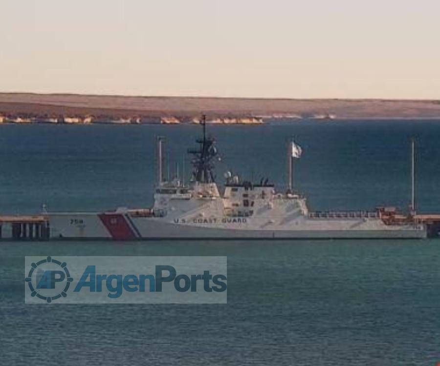 Amarró en Puerto Madryn el guardacostas estadounidense Stone