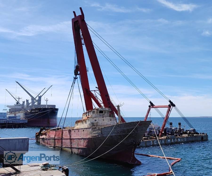 Así fue, paso a paso, el salvamento del buque Pescargen IV en Puerto Madryn