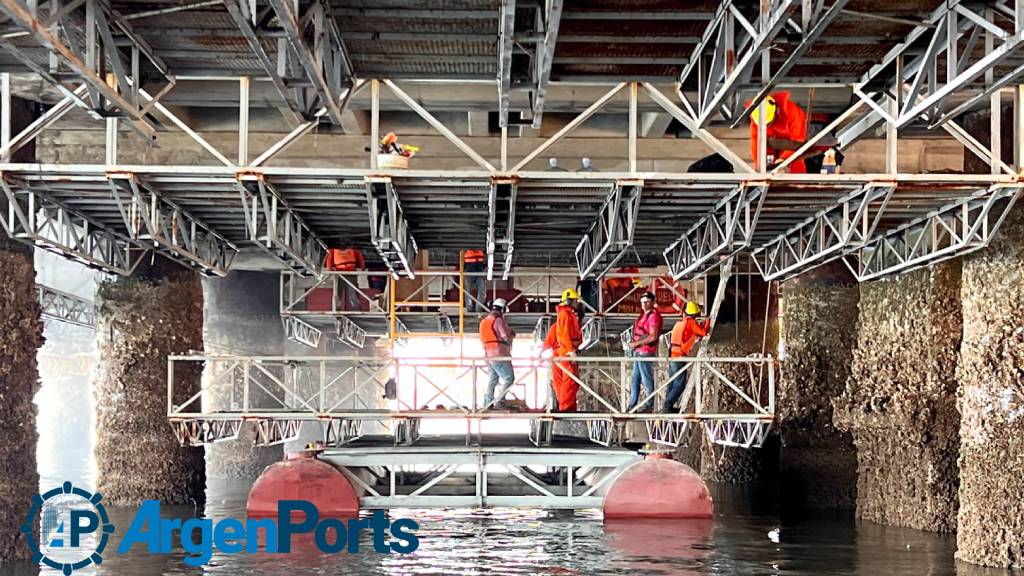 Avanzan las tareas en el Muelle Multipróposito de Bahía Blanca