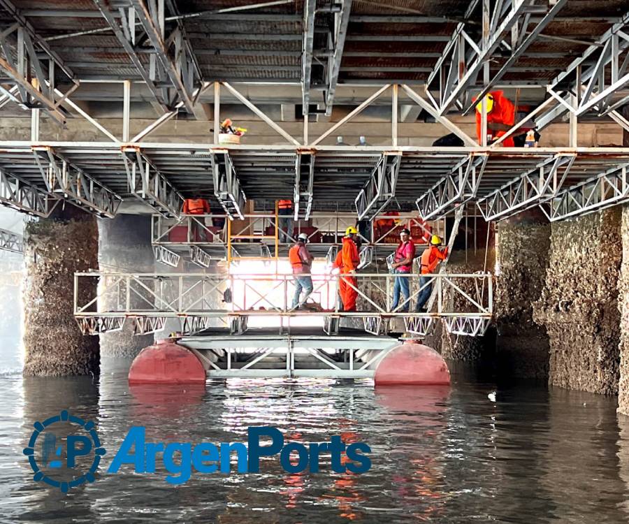 Avanzan las tareas en el Muelle Multipróposito de Bahía Blanca