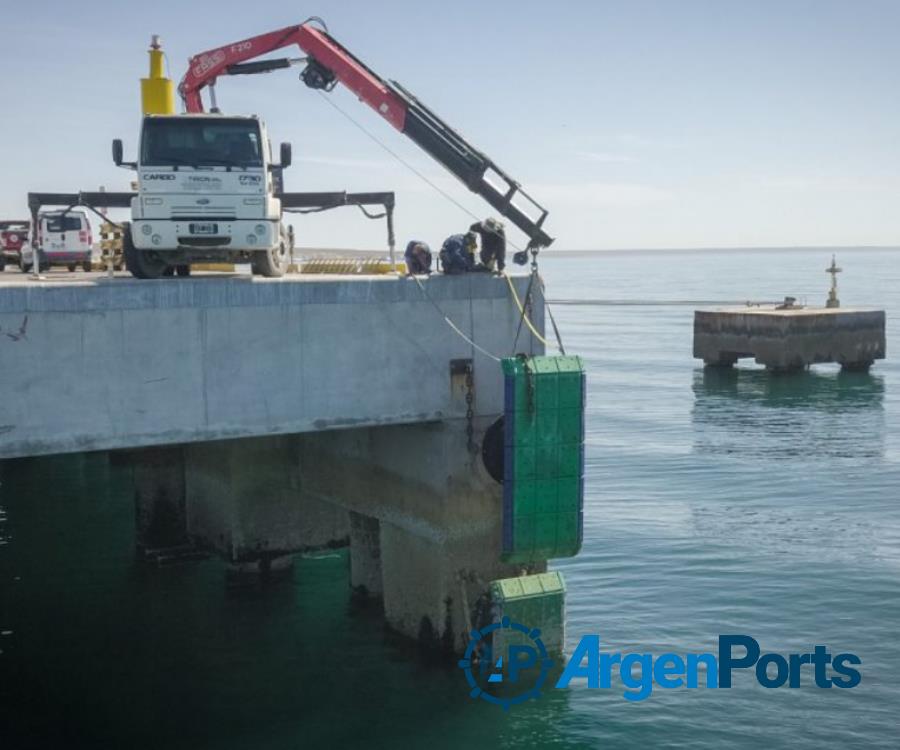 Puerto Madryn: están en marcha las obras de mejoramiento en los muelles