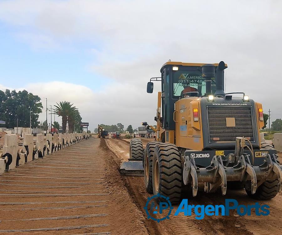 Bahía Blanca: avanza la obra vial que mejorará el flujo de cargas al puerto