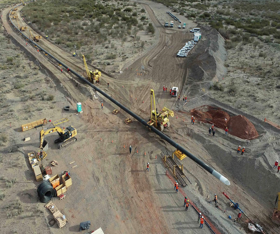 Compañía Mega finalizó un gasoducto clave entre  Tratayén y Loma La Lata