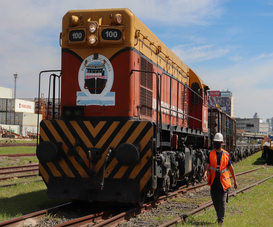 El puerto de Buenos Aires incrementó un 80% el movimiento ferroviario en 2020