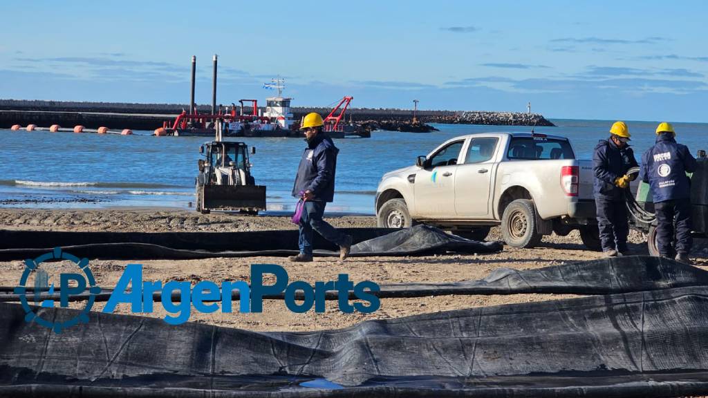 Servimagnus anunció que inició las maniobras de puesta en seco de la draga Lucio en Rawson