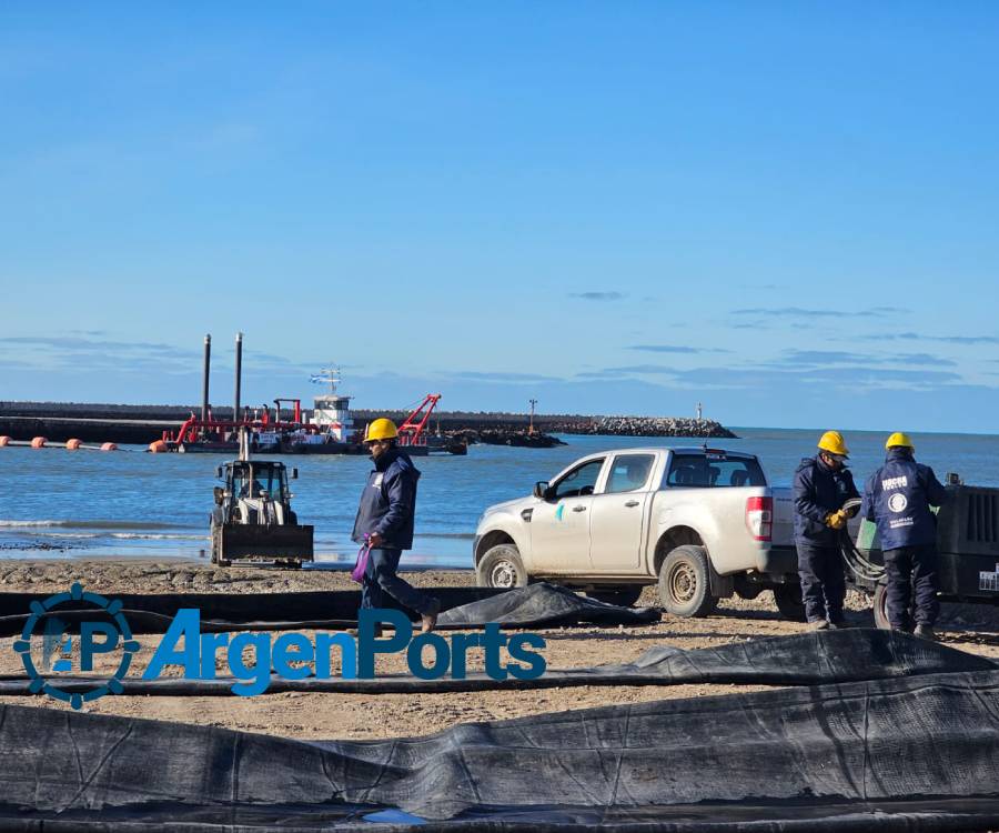 Servimagnus anunció que inició las maniobras de puesta en seco de la draga Lucio en Rawson