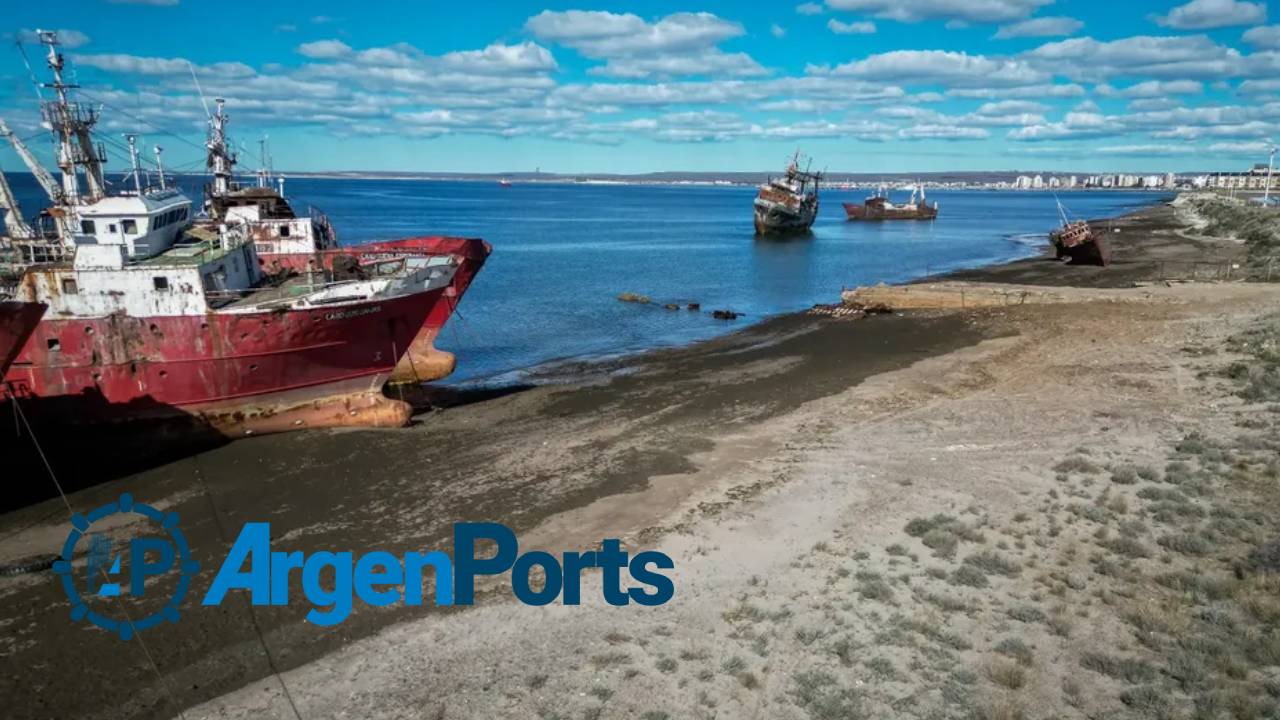 Acciones para eliminar el cementerio de buques en Puerto Madryn