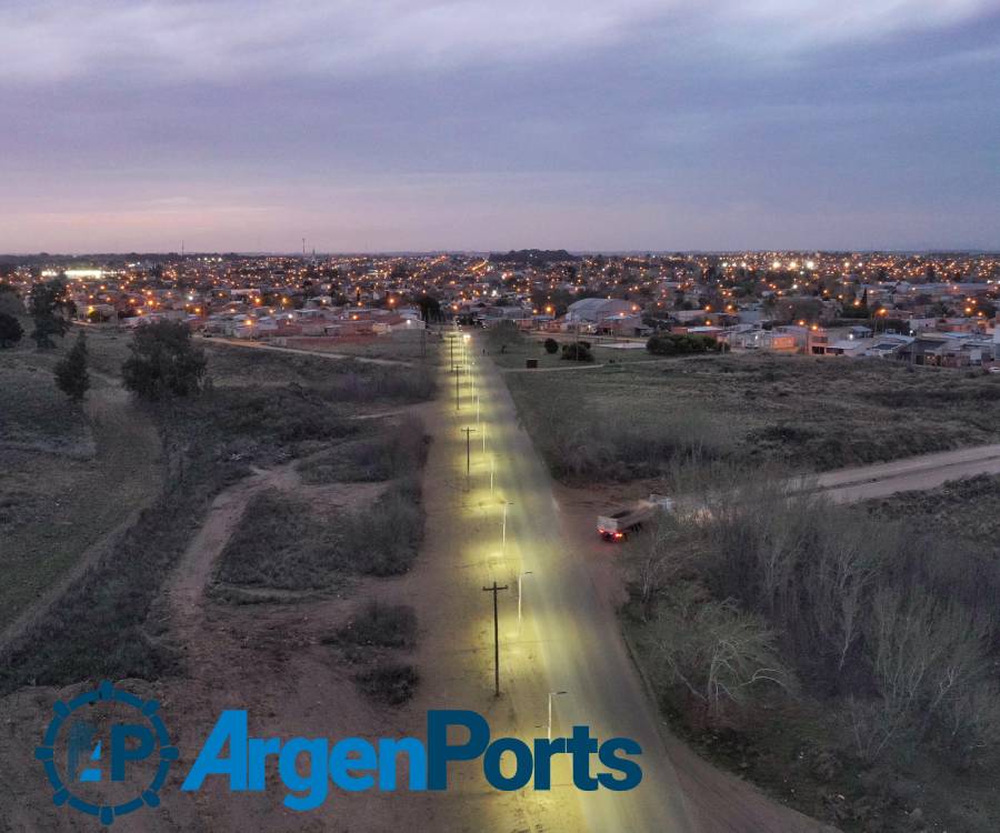 Finalizó la obra de iluminación del camino de acceso a Puerto Rosales