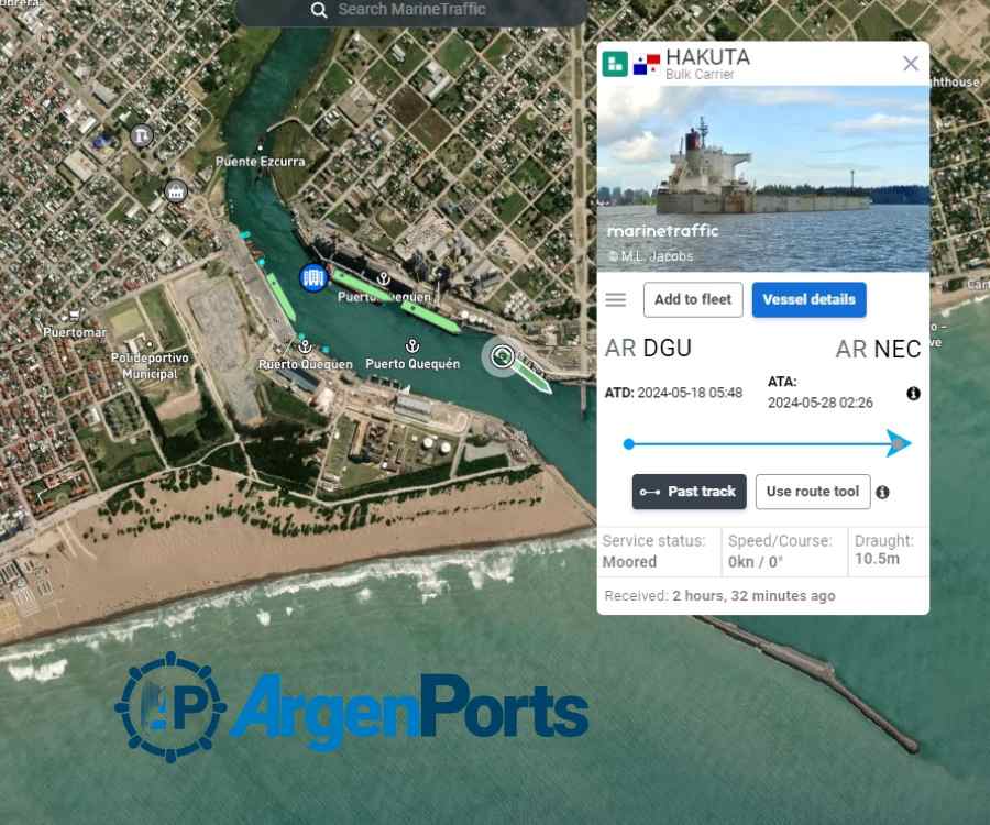 Puerto Quequén restablece su sistema de AIS de Identificación Automática de Buques