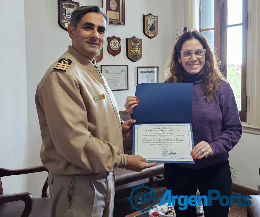 Puerto Quequén: visita institucional de Jimena López a la Prefectura Naval