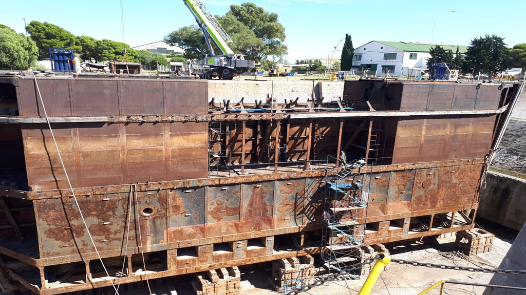 Paso clave para potenciar el dique 2 en la Base Naval de Puerto Belgrano