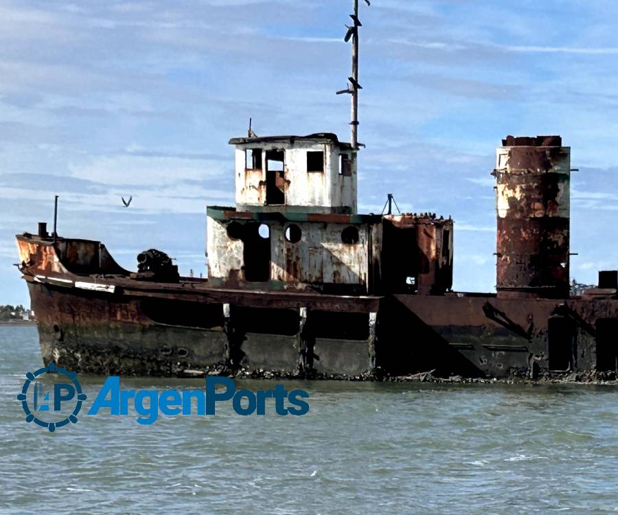 En video: el adiós a un símbolo del estuario de Bahía Blanca