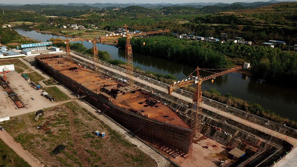 Las fotos del “Titanic Insumergible” que se construye en China