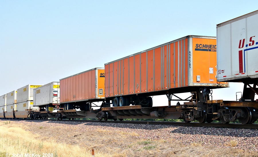 semirremolques en un tren