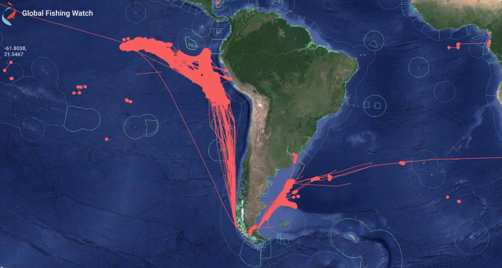 ruta pesqueros furtivos america del sur