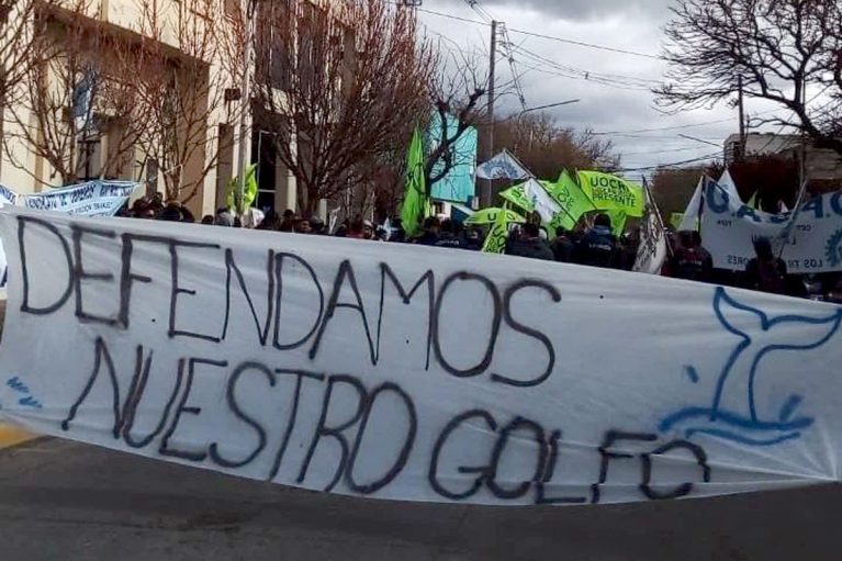 protesta ambiental en san antonio oeste